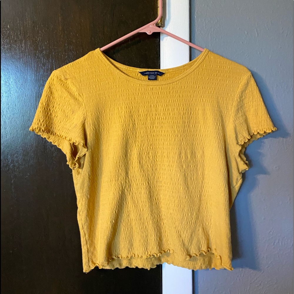 yellow crop top